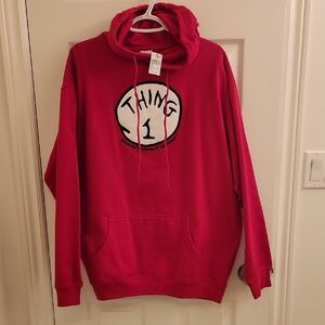 Universal Red Hoodie with Thing 1 Graphic
